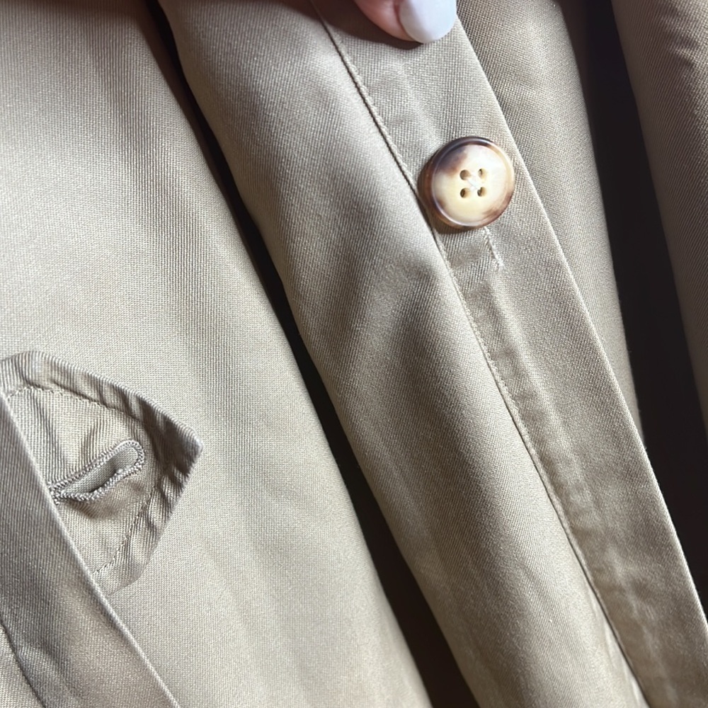 Vintage XL Burberry Mens Trench w/Full Wool Lining and Collar - Picture 7 of 16